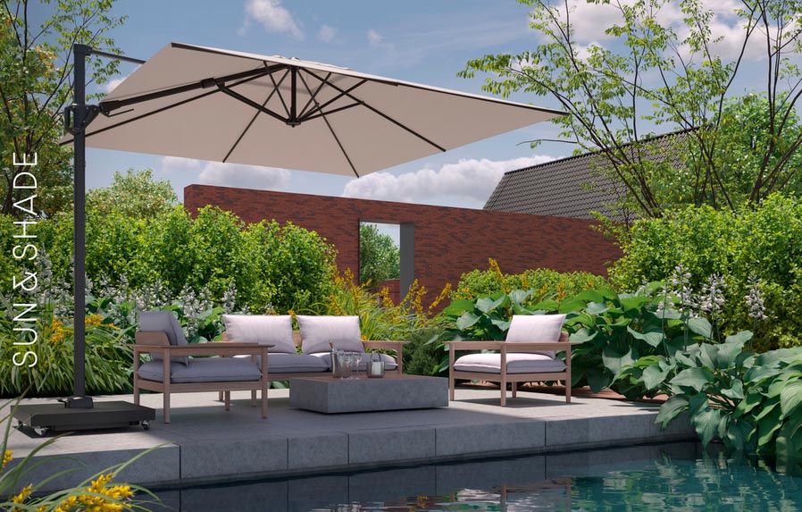 Suncobran Challenger T2 300x300cm Faded Black