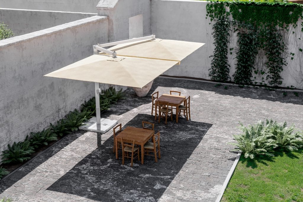 Suncobrani Fellini – alu konstrukcija