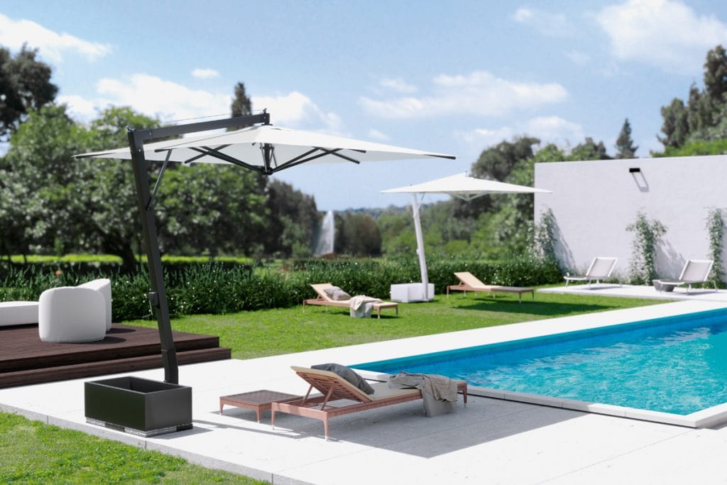 Vrtni suncobrani Saturno – ALU konstrukcija