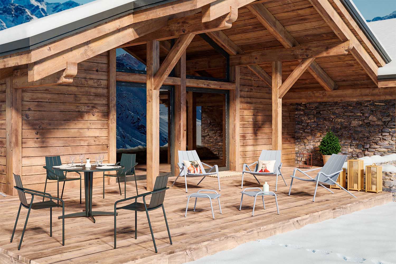 Lounge stolica Fleole Pigeon Blue