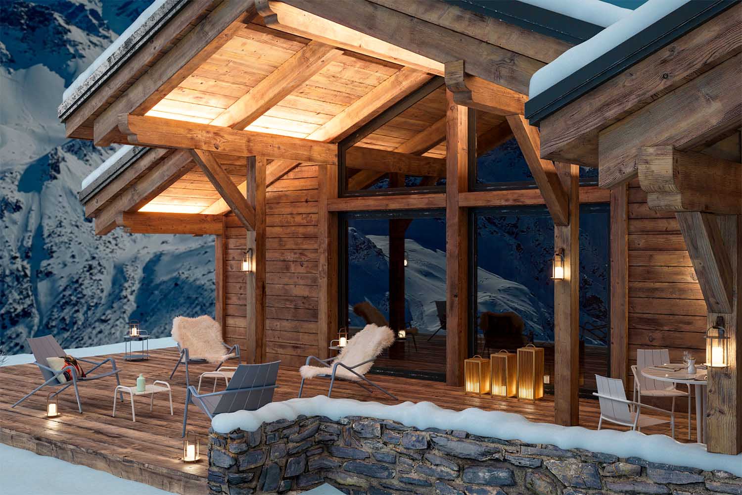 Lounge stolica Fleole Pigeon Blue