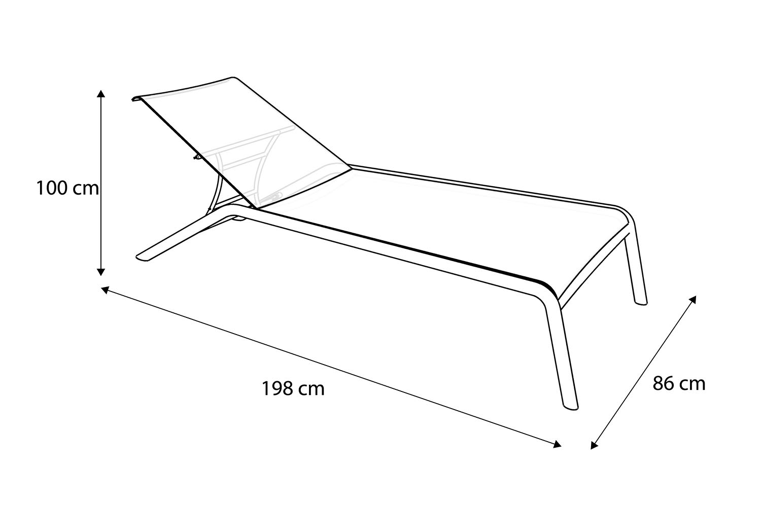 Ležaljka Fleole Pearl Grey