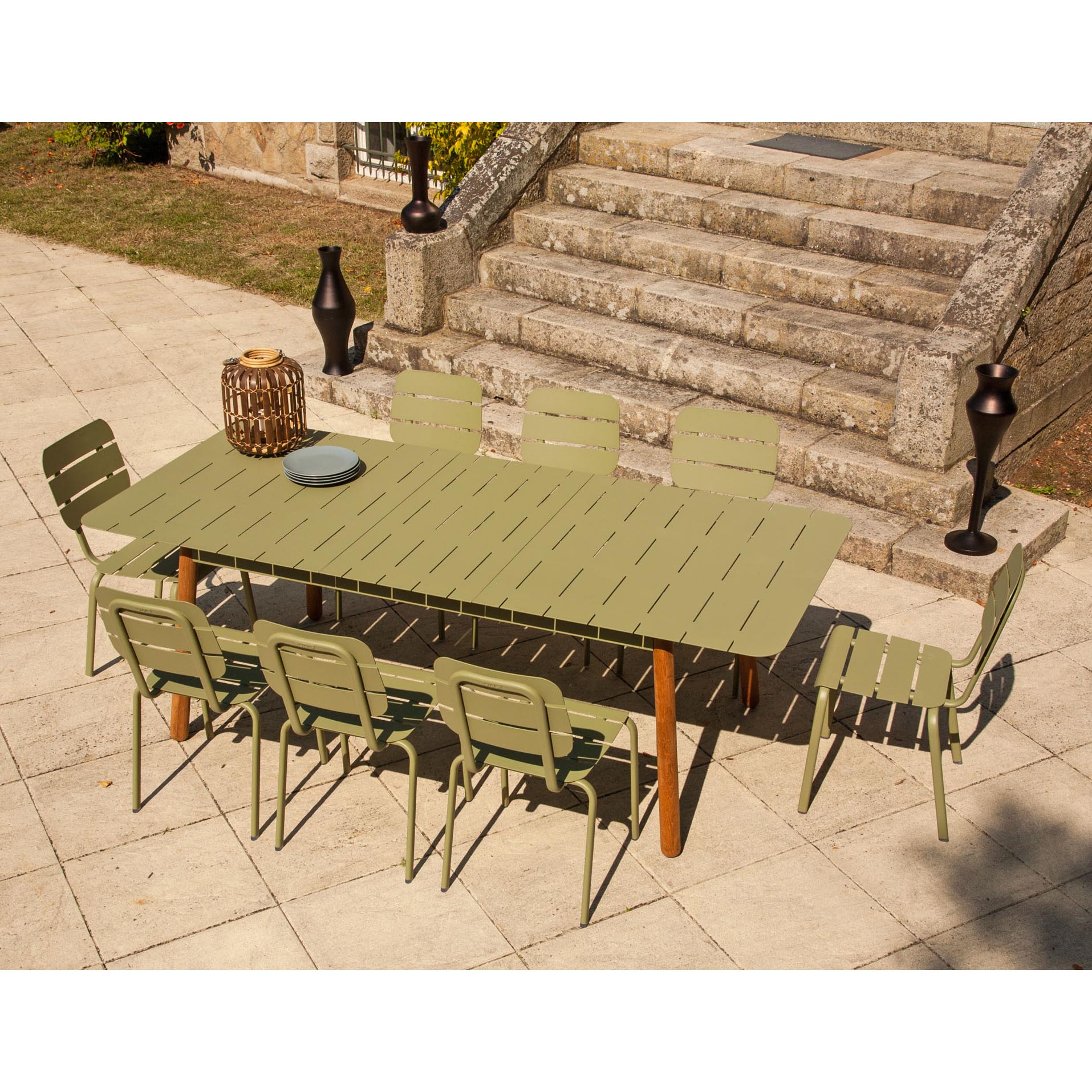 Stol Alicante 180/230 Reed Green na razvlačenje