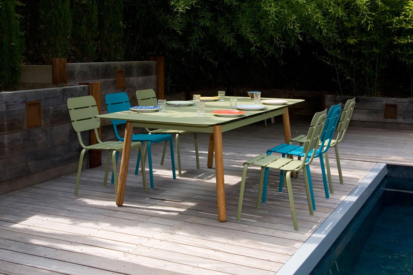 Stol Alicante 180/230 Reed Green na razvlačenje