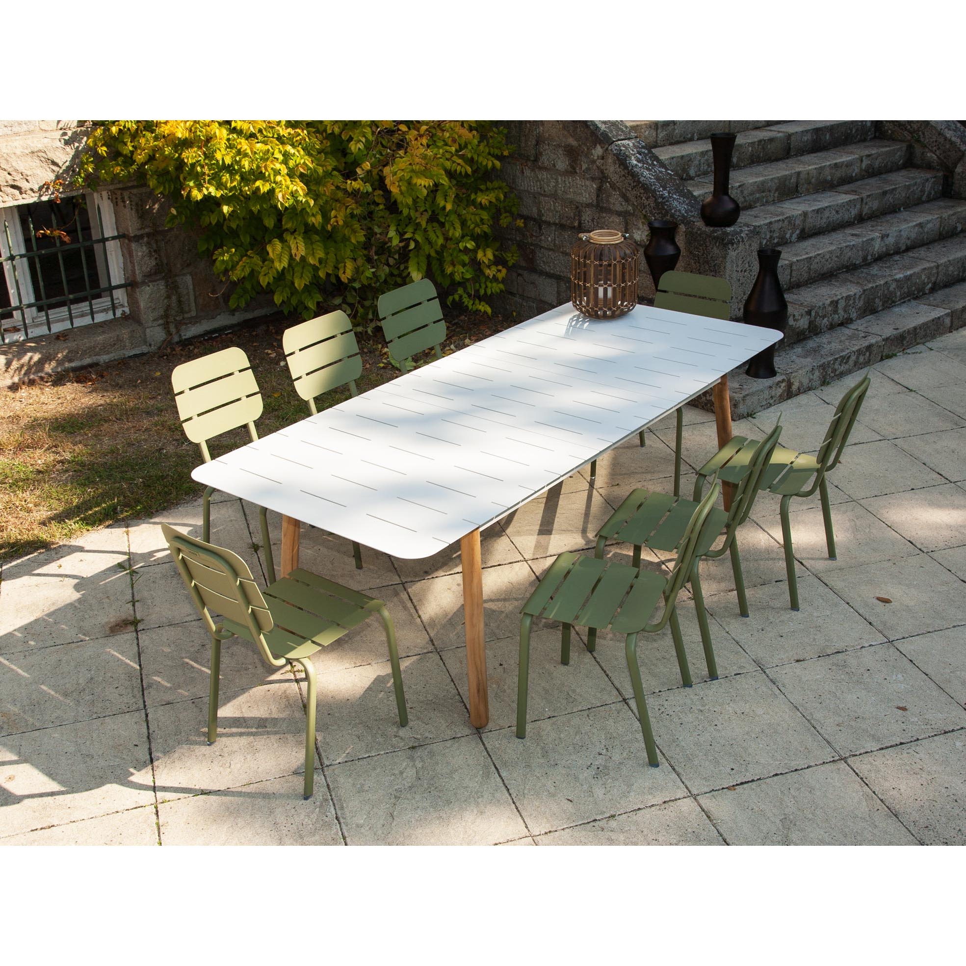 Stol Alicante White 180/230 Stolice Alicante Chair Reed Green