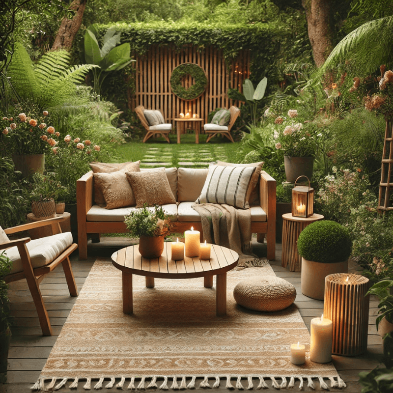 vanjski vrt s detaljima