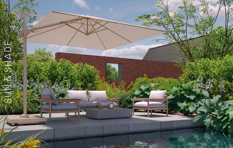 Suncobran Challenger Sandstone T2 300x300cm Champagne