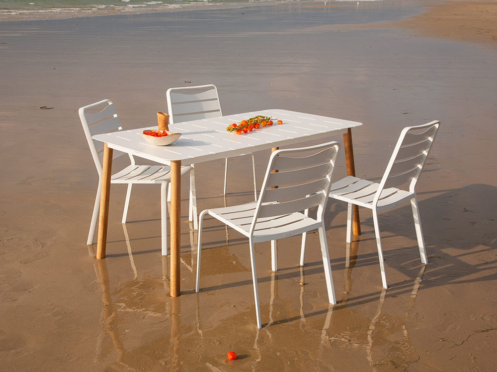 Stol Alicante 150 Pearl Grey