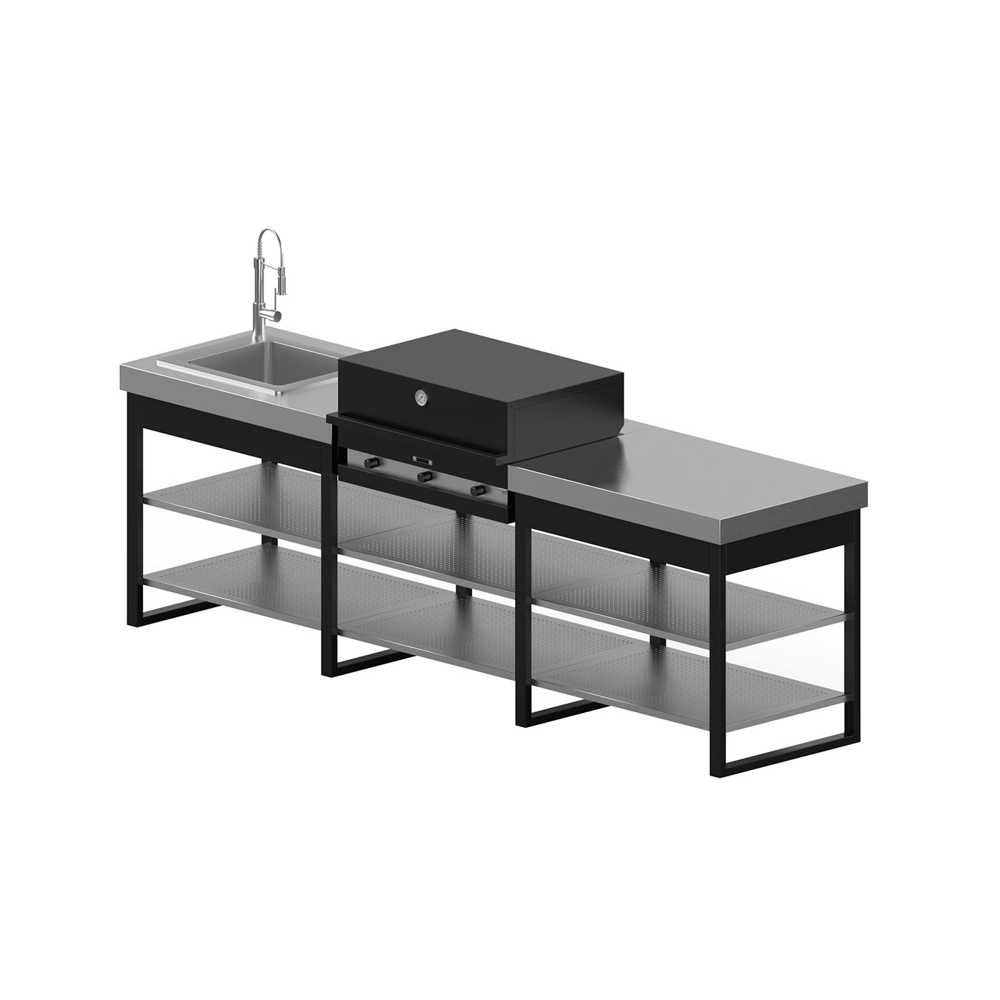 Ljetna kuhinja Lares Obsidian Inox