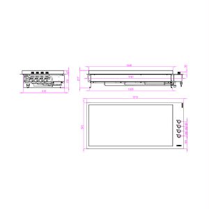 skica ugradbenog plinskog roštilja