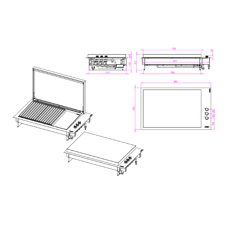 Ugradbeni roštilj FGB 750
