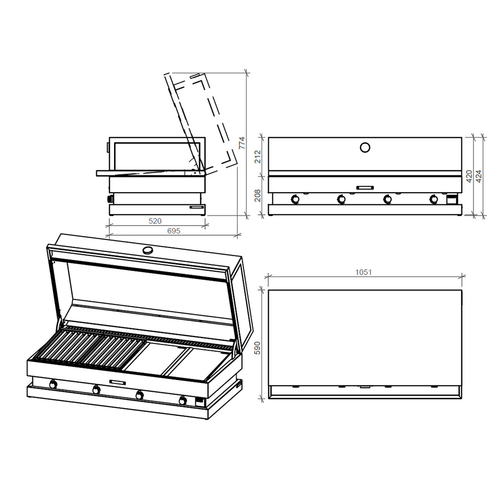 Plinski roštilj FGA 1000 FO