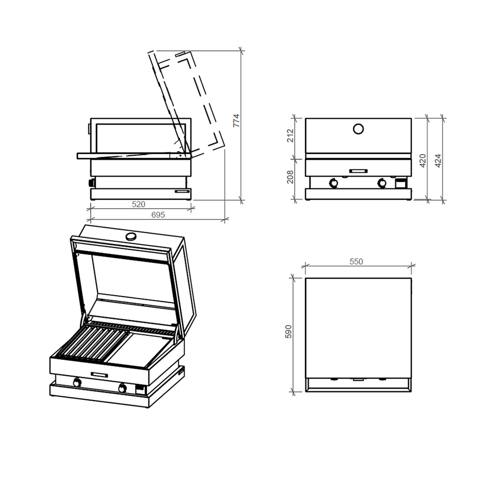 Plinski roštilj FGA 500 FO