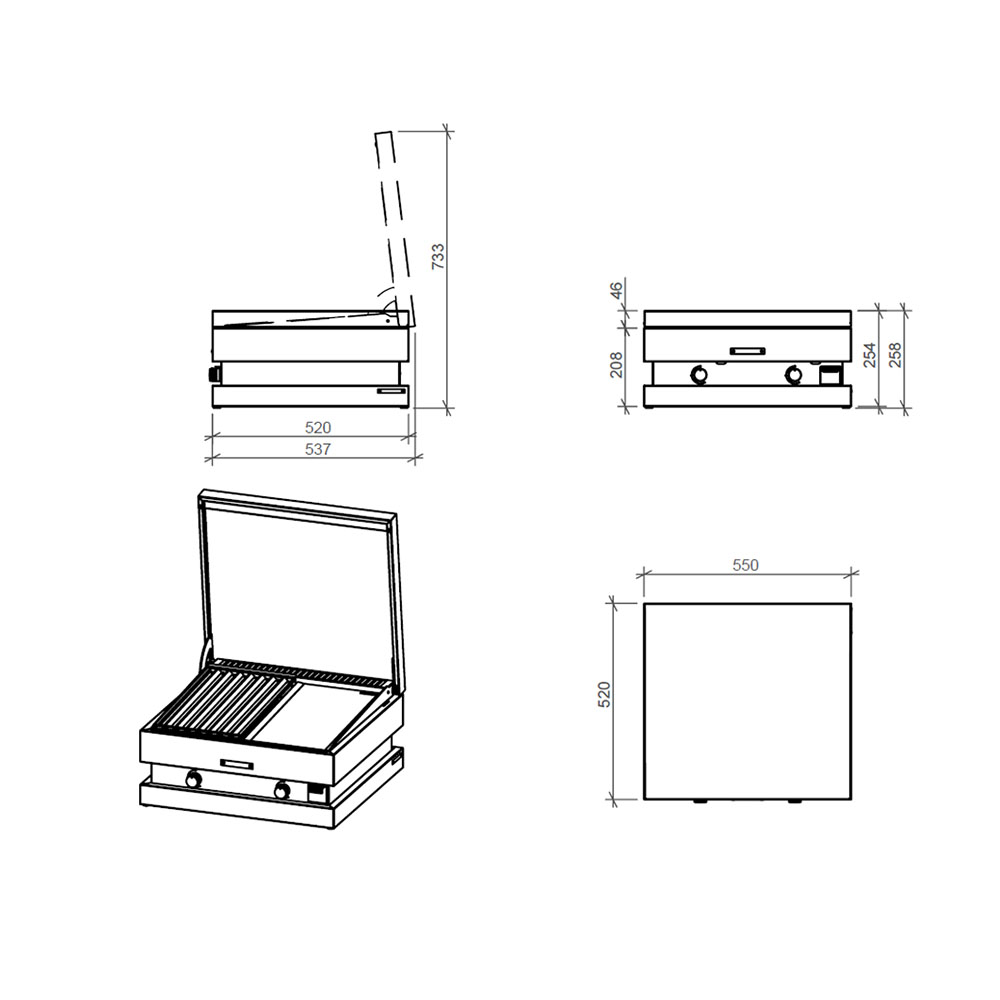 Plinski roštilj FGA 500