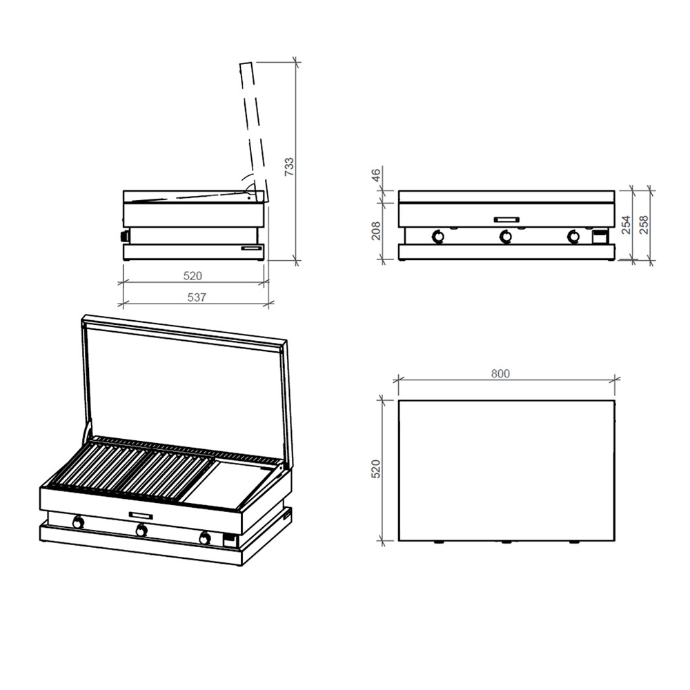 Plinski roštilj FGA 750