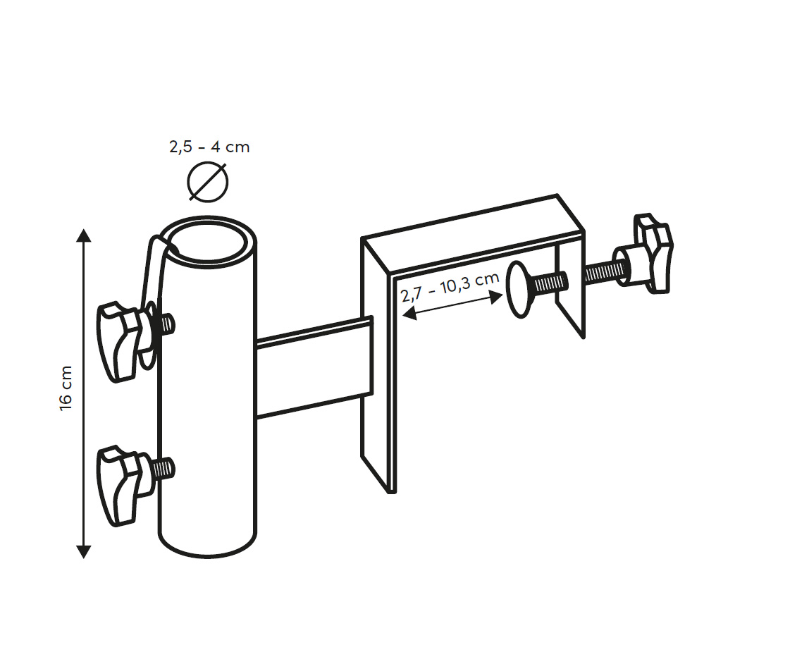 Balkonski nosač suncobrana za držač do 103 mm