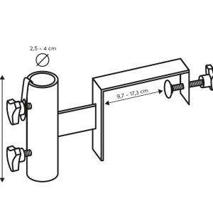 skica nosača za suncobran