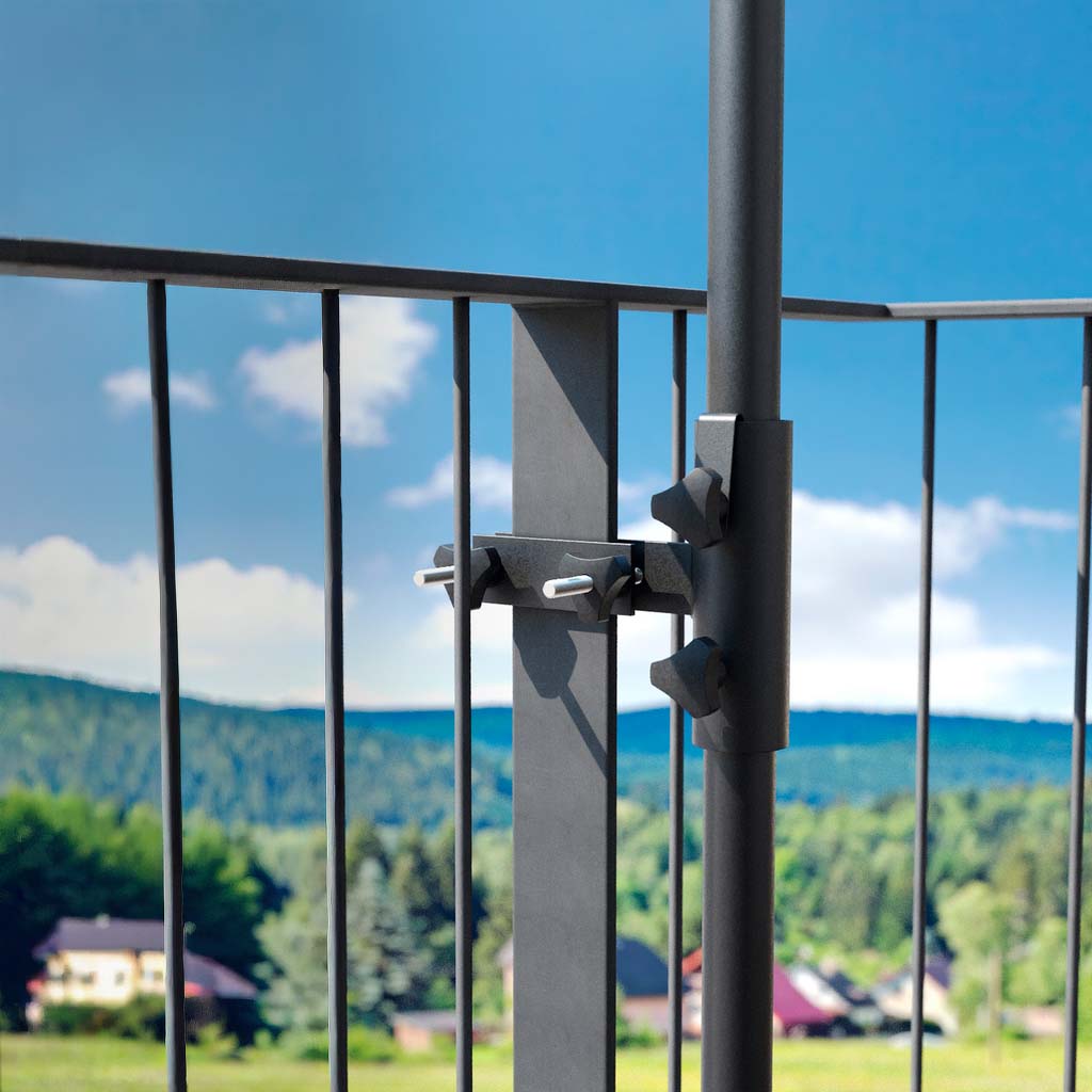 Balkonski nosač suncobrana za vertikalnu ravnu ogradu