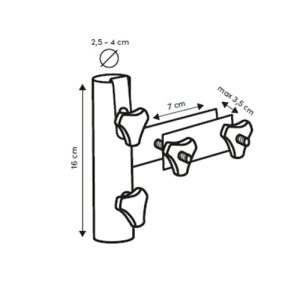 skica ogradnog nosača za suncobran