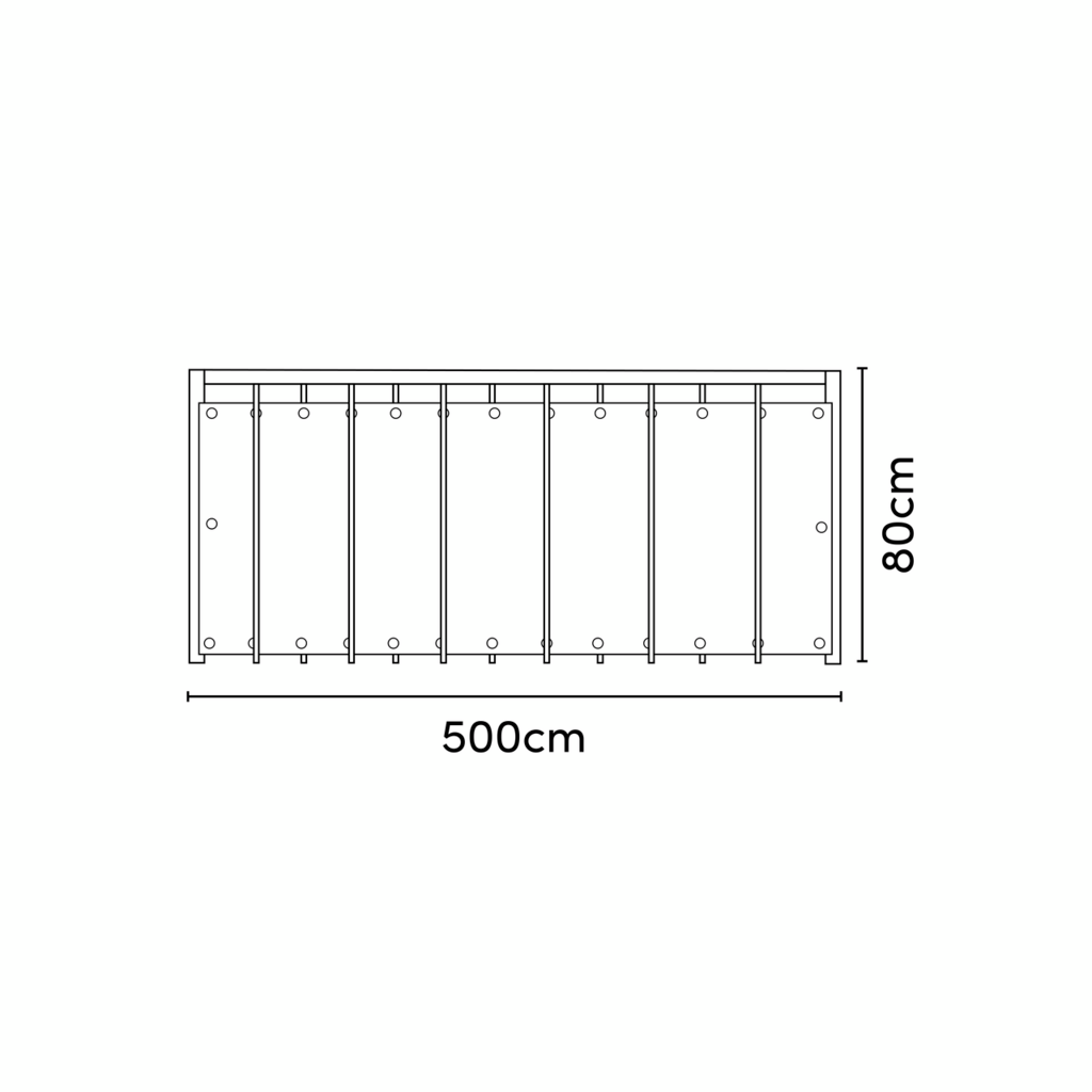 Balkonsko sjenilo Coolfit 500x80cm Antracit