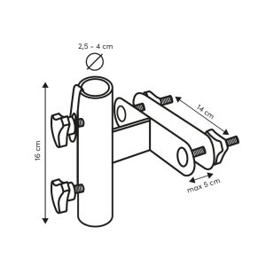 skica ogradnog nosača za suncobran