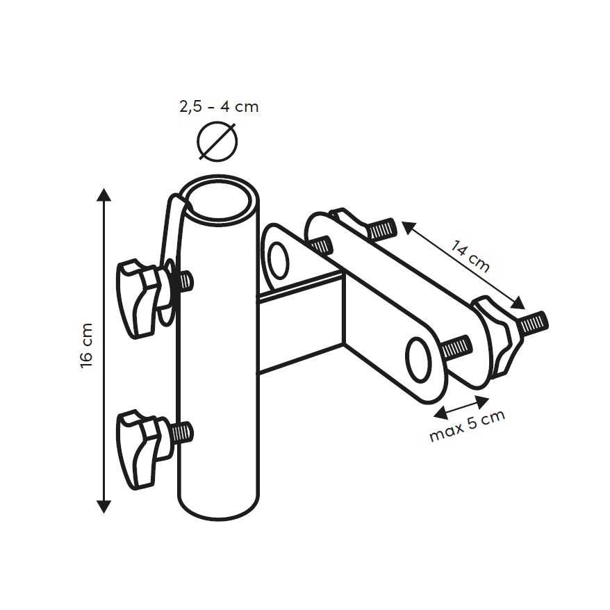 Balkonski nosač suncobrana za vertikalnu ogradu