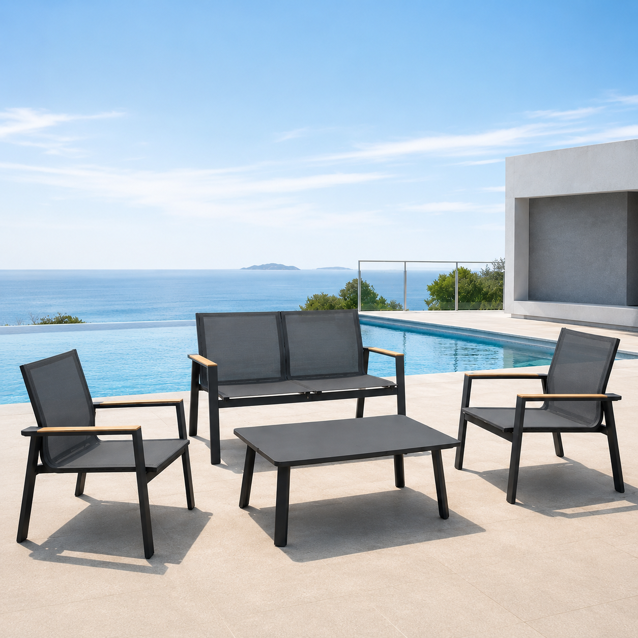 Garnitura Aspen Lounge Antracit